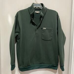 Vintage Weatherman Green Fleece Pullover Size XXT Collared Sweatshirt 80s - 90s